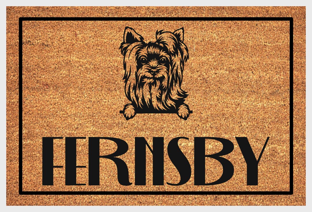 Yorkshire Terrier Doormat Personalized Yorkie Welcome Mat Sizes MakerPlace by Michaels